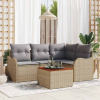 zahrada-XL Súprava záhradných pohoviek 5 pcs Beige, svetlo šedá 3356117
