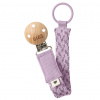 Klip na cumlík BIBS Paci Braid - Violet Sky/Mauve