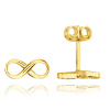 MINET Elegantné zlaté náušnice nekonečno Au 585/1000 1,05g JMG0267WGE00