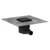 Hansgrohe RainDrain Brilliance - Podlahová vpusť, 10x10 cm, matná čierna 56250670