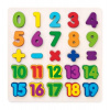 Woody puzzle číslice masívne na doske
