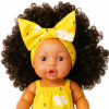 Bábika bábätko tmavá pokožka ako živá s vlasmi afro vlasy veľká krásna černoška