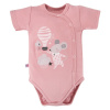 Eevi Body rozopínacie s krátkym rukávom MELLOW ružové - 50