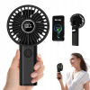 Mini ventilátor do ruky, čierny