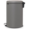 Odpadkový kôš s pedálom NewIcon 20 l mineral concrete grey