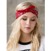 Šatka bandana - ROCK REBEL PAISLEY DESIGN - červená, 55 x 55 cm, bavlna