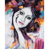 Maľovanie podľa čísel Abstraktná žena s koktailom, 80x100 cm, vypnuté plátno na rám (6038703)