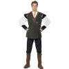 Smiffy's Men's Robin Hood Costume, Pants, Shirt, Belt, Arrow Holder & Boot Covers, Size
