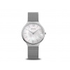 Hodinky Bering 18434-000 Unisex Ušľachtilá oceľ analógové batéria (Quartz) strieborná strieborná bez funkcií 3 ATM (30 m) zafírové milánsky ťah 34 mm