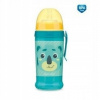 Canpol Babies láhev sportovní s nevylévací slámkou Hello Little 350 ml zelená