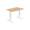 Hobis Pracovný stôl RUN, PO, 3S, 120x64,5-130,5x80 cm, dub/biela