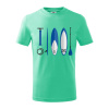 Paddleboard set - Tričko detské bavlnené - 104-110cm / 3-4 roky ( Mätová )