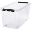 Úložný box, plastový, 70 litrov, čierne úchytky, SMARTSTORE 