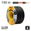 Koaxiálny kábel Televes T100 215501 6,6mm Cu/Cu, 100m, čierny, cievka, vonkajšie