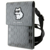 Púzdro Karl Lagerfeld Bag silver Saffiano Monogram Choupette