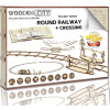 WOODEN CITY 3D puzzle Kruhové koľaje s prejazdom 159 dielov