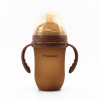Kidnort Dojčenská fľaša pre dojčené deti Eple 250ml 6m+ hnedá