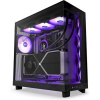 NZXT skříň H6 Flow RGB dvoukomorová / MidT / 3x120mm RGB fan / 2xUSB 3.2 / USB-C / prosklená / černá, CC-H61FB-R1