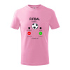 Futbal volá - Tričko detské bavlnené - 104-110cm / 3-4 roky ( Ružová )