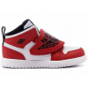Jordan 1 BQ7196 106 biele, čierne, červené detské topánky, veľkosť 26