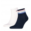 TOMMY HILFIGER - pánske ponožky 2PACK Sport quarter tmavomodré-43-46