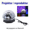 Projektor/reporoduktor - RGB disco guľa s prepojením cez bluetooth a vstupom USB