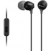 SONY sluchátka MDR-EX15AP, handsfree, černé