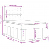 vidaXL Boxspring posteľ s matracom čierny 120x200 cm látka - Čierna - 161586-56838