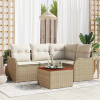 zahrada-XL Súprava záhradných pohoviek 5 pcs Beige, biela 3356118