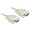 DeLOCK - Null modem kabel - DB-9 (F) do DB-9 (F) - 3 m - šedá 84169