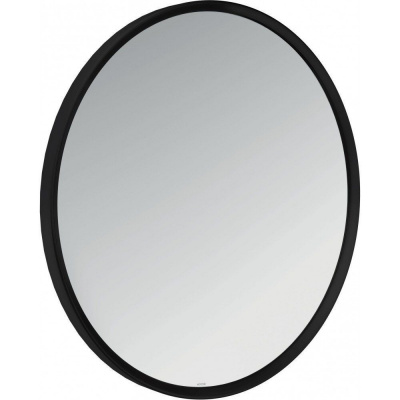 AXOR Universal Circular okrúhle nástenné zrkadlo s kovovým rámom, priemer 600 mm, matná čierna, 42848670