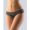 GINA dámské tanga francouzská, francouzské, šité, bokové, s krajkou, jednobarevné La Femme 2 14140P - černá 42/44, vel. 42/44, černá