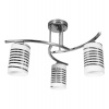 Light Home Stropné svietidlo Cobi, 3x biele sklenené tienidlo so vzorom, ch