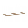 Hansgrohe Xelu Q Doska pod umývadlo 136x55 cm, 2 výrezy, prírodný dub 54099230-HG