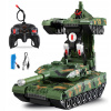 2v1 DIAĽKOVO OVLÁDANÝ TANK ROBOT Transformácia BOJ PILOT LED USB akumulátor