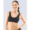 GINA dámské top podprsenkový se širokými ramínky, bez kostice, bezešvé, jednobarevné Bamboo PureLine 07011P - černá M/L, vel. M/L, černá