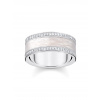 Thomas Sabo TR2446-041-14-58 Silver band ring w. white zirconia and enamel