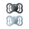 BIBS Supreme cumlíky z prírodného kaučuku 2ks - veľkosť 1 rôzne druhy iron/baby-blue