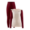 W Set CRAFT CORE Warm Baselayer červená s růžovou S