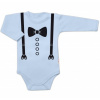 Baby Nellys Body dlhý rukáv, Elegan - sv. modré, 56 (1-2m)