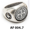 Prsteň s kovovou medailou AF 004.7 Prsteň AF 004.7/23