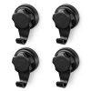 COMPACTOR Bestlock Black Malé háčiky na stenu, s prísavkami, bez vŕtania, nosnosť až 3 kg, 4 ks