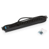 Triton 19',14xIEC C13,kontrol.,3x1.5mm 2m kabel IEC320 C14, RAL9005 RAB-PD-X09-A1
