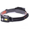 Čelovka Solight 3W + COB, 150 + 60lm, Li-ion (WN30) čierna