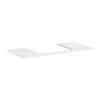 Hansgrohe Xelu Q - Doska pod umývadlo 118x55 cm, výrez uprostred, lesklá biela 54111050