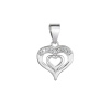 Strieborný prívesok dve srdcia so zirkónmi 14011.1
