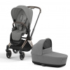 CYBEX Priam Kombinovaný kočík 2v1 Comfort - Mirage Grey Varianta: s podvozkom ROSE GOLD
