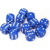 Sada 36 kociek 12mm D6 - Blue / White Chessex Opaque