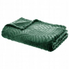 Prikrývka na posteľ - Atmosféra KOC Polyester 150 x 125 cm odtieňov zelenej (Mäkká prikrývka teplej zilony kocky v 3D písmene 125x150)