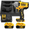 DEWALT 18V XR 1/2” Aku rázový uťahovák s poistným krúžkom, 2x 5,0 Ah DCF891P2G-QW